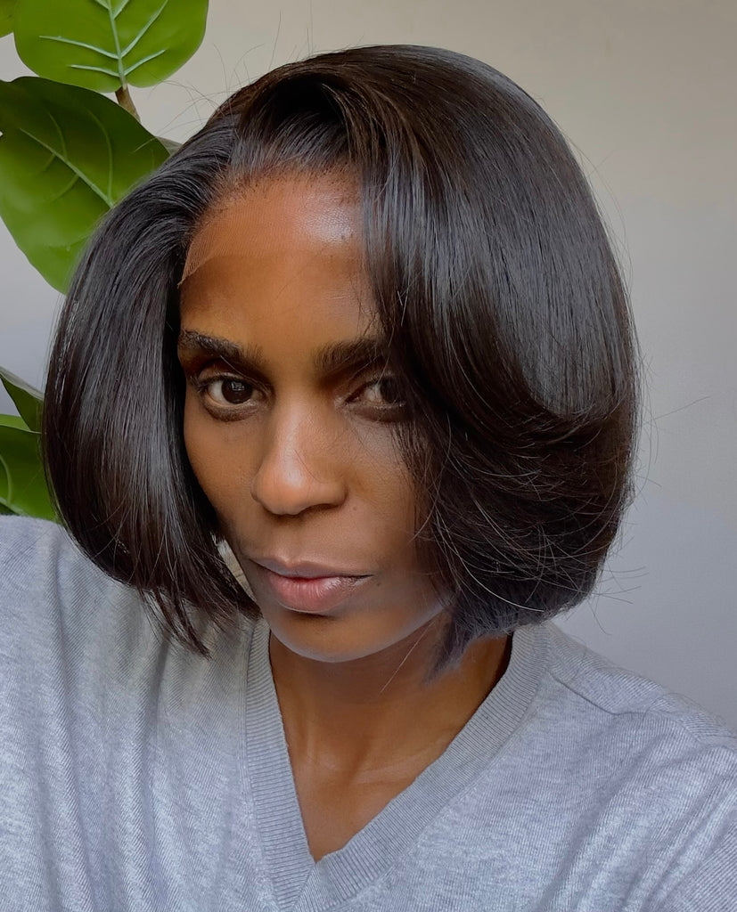 The bob - with 5x6 Lace closure and a professional cut.