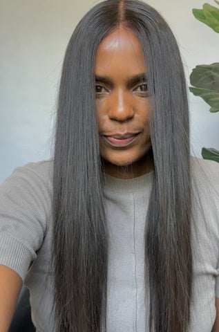22” Light Density Middle Part Wig - Made with Raw Cambodian Hair