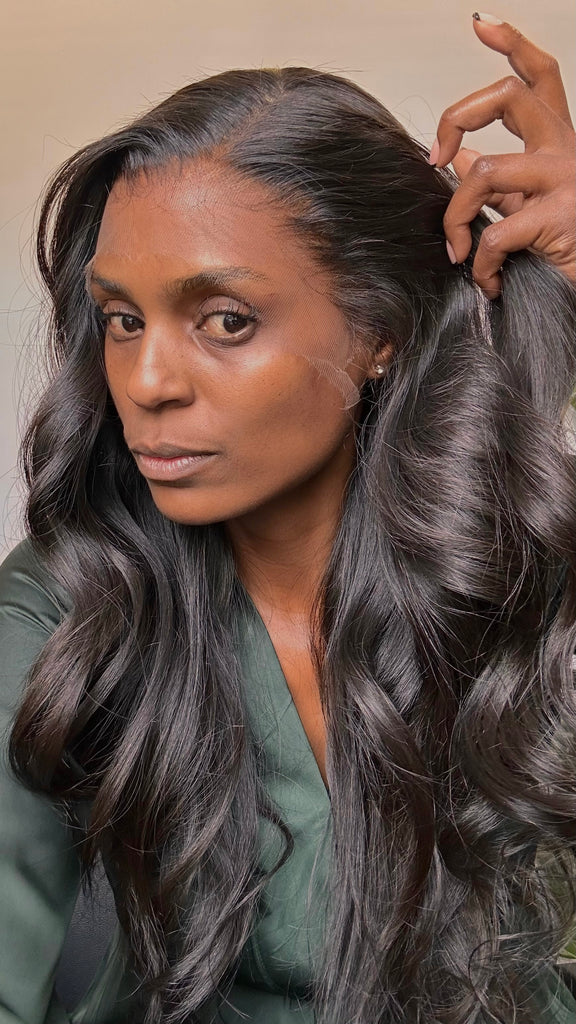 Raw Cambodian Lace Closure Wig  - With 13x6 HD Swiss Lace(400 grams density)