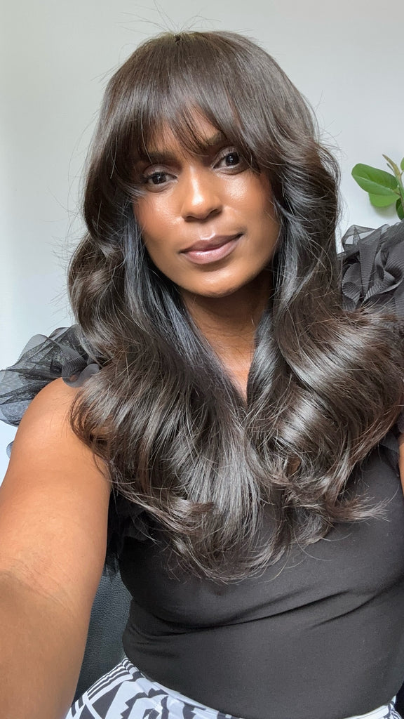 Raw Cambodian Lace Closure Wig  - With Layered Bangs/Fringe