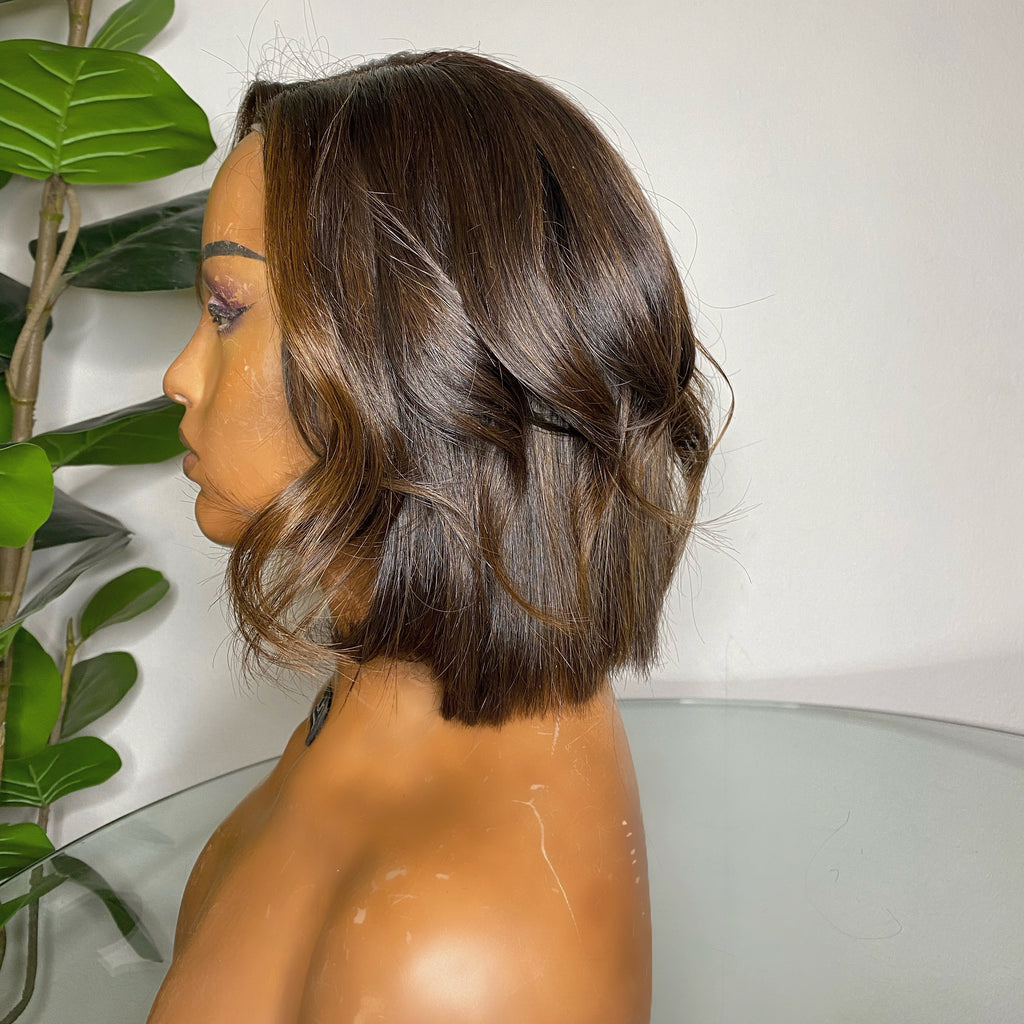 Raw Cambodian Hair - Bob with lace closure and colour